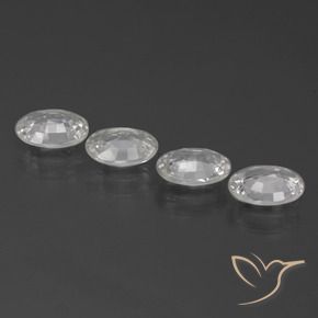 Pedras preciosas de Zircão Branco natural de 4.09 ct, oval, VVS
