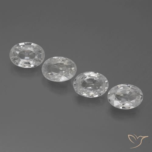 4.16ctw Natural Branco Zircão, oval, VS