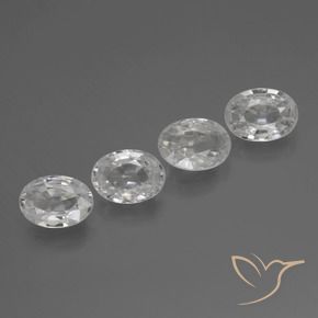 Pedras preciosas de Zircão Branco natural de 4.16 ct, oval, VS