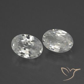 Pedras preciosas de Zircão Branco natural de 2.14 ct, oval, VS