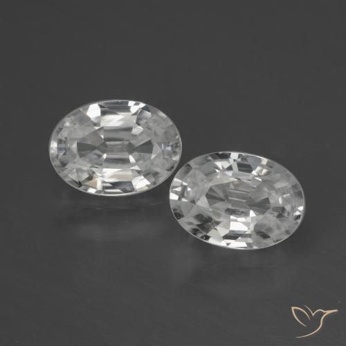 2.32ctw Natural Branco Zircão, oval, VVS