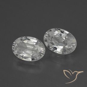 Pedras preciosas de Zircão Branco natural de 2.32 ct, oval, VVS