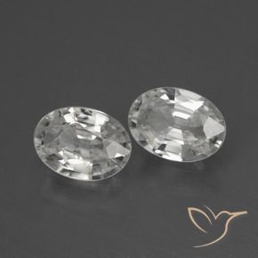 Pedras preciosas de Zircão Branco natural de 2.09 ct, oval, VVS-VS