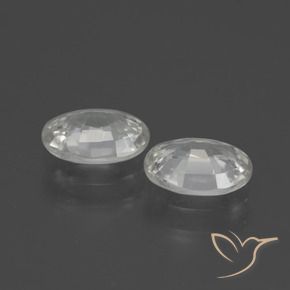 Pedras preciosas de Zircão Branco natural de 2.09 ct, oval, VVS-VS