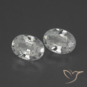 Pedras preciosas de Zircão Branco natural de 2.52 ct, oval, VVS