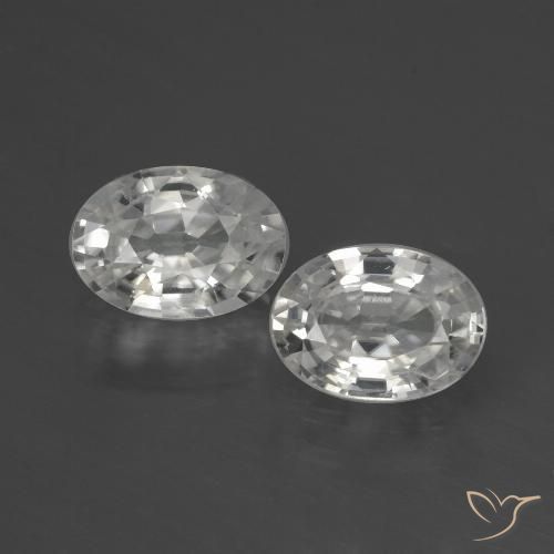2.49ctw Natural Branco Zircão, oval, VS