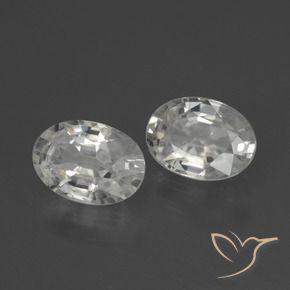 Pedras preciosas de Zircão Branco natural de 2.49 ct, oval, VS