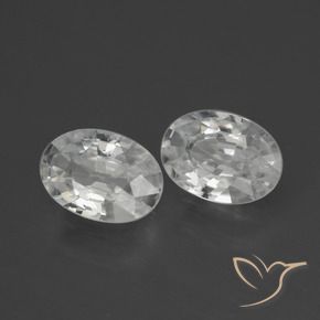 Pedras preciosas de Zircão Branco natural de 2.26 ct, oval, VVS