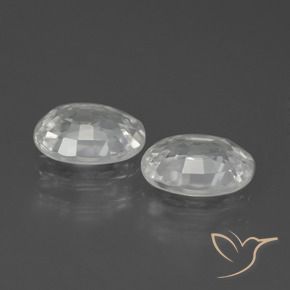 Pedras preciosas de Zircão Branco natural de 2.46 ct, oval, VVS-VS