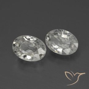 Pedras preciosas de Zircão Branco natural de 2.28 ct, oval, VVS-VS