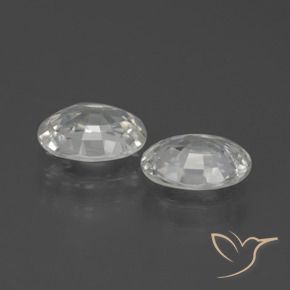 Pedras preciosas de Zircão Branco natural de 2.28 ct, oval, VVS-VS