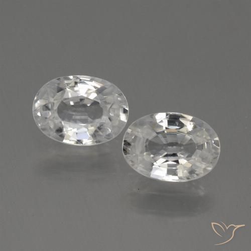2.35ctw Natural branco quente Zircão, oval, VS