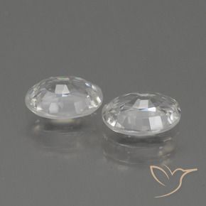 Pedras preciosas de Zircão branco quente natural de 2.35 ct, oval, VS