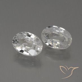 Pedras preciosas de Zircão Branco natural de 2.40 ct, oval, VS