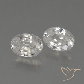 Pedras preciosas de Zircão branco quente natural de 2.42 ct, oval, VS