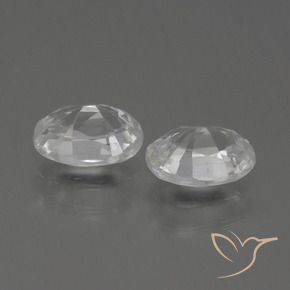 Pedras preciosas de Zircão branco quente natural de 2.47 ct, oval, VVS