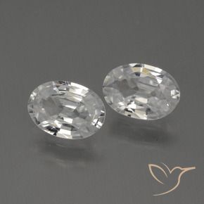 Pedras preciosas de Zircão branco quente natural de 2.15 ct, oval, VS