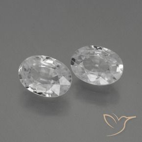 Pedras preciosas de Zircão Branco natural de 2.30 ct, oval, VVS