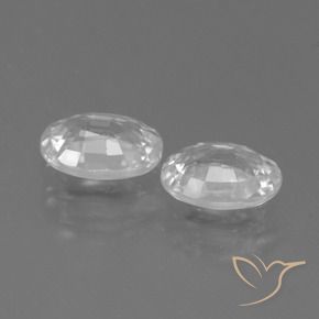 Pedras preciosas de Zircão Branco natural de 2.30 ct, oval, VVS