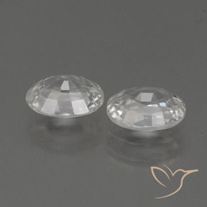Pedras preciosas de Zircão branco quente natural de 2.30 ct, oval, VVS