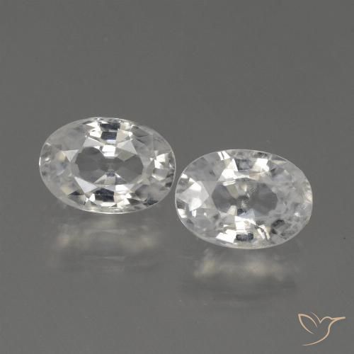 2.56ctw Natural branco quente Zircão, oval, VS