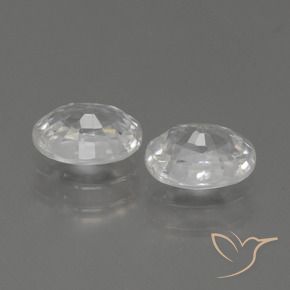 Pedras preciosas de Zircão branco quente natural de 2.56 ct, oval, VS