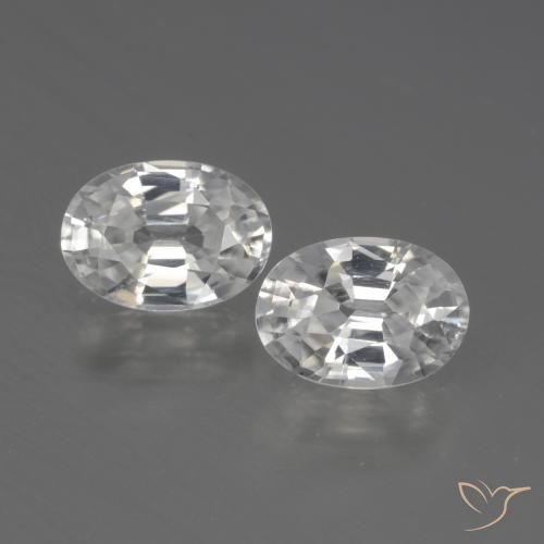 2.34ctw Natural Branco Zircão, oval, VVS