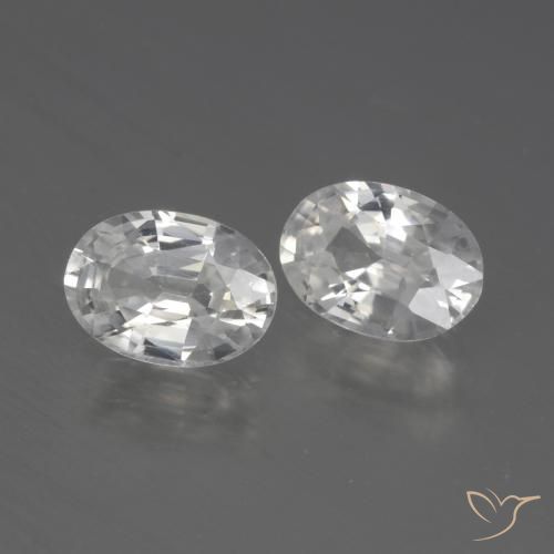 Pedras preciosas de Zircão Branco natural de 2.34 ct, oval, VVS