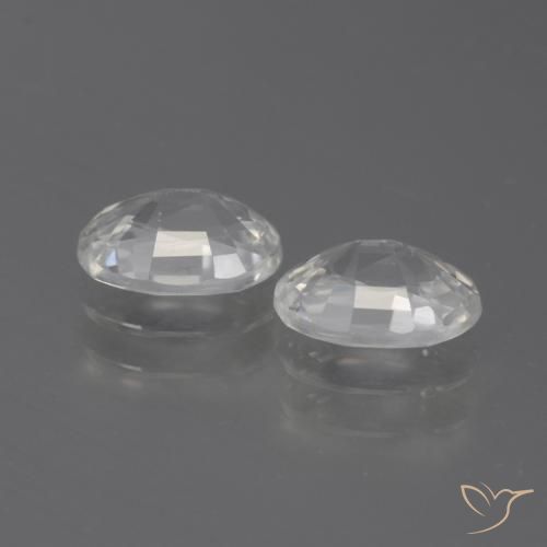 Pedras preciosas de Zircão Branco natural de 2.34 ct, oval, VVS