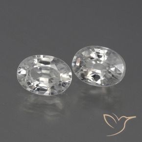 Pedras preciosas de Zircão branco quente natural de 2.46 ct, oval, VVS-VS