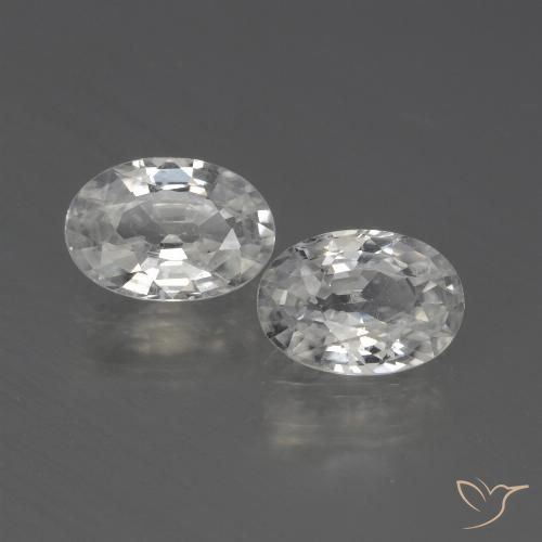 2.21ctw Natural Branco Zircão, oval, VS