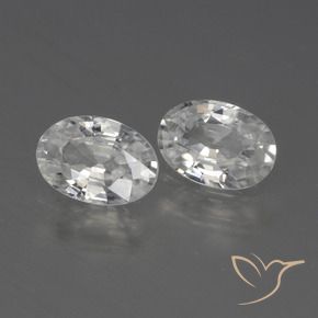 Pedras preciosas de Zircão Branco natural de 2.21 ct, oval, VS