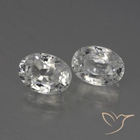 Pedras preciosas de Zircão branco quente natural de 2.54 ct, oval, VS