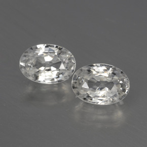 Pedras preciosas de zircão branco natural de  ct, corte oval, VVS-VS