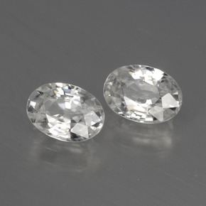 Pedras preciosas de zircão branco natural de  ct, corte oval, VVS-VS
