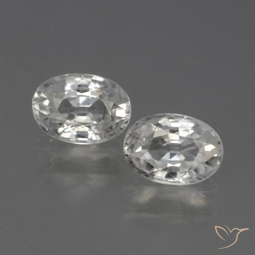 2.45ctw Natural branco quente Zircão, oval, VS