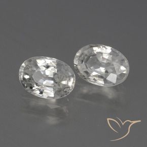 Pedras preciosas de Zircão branco quente natural de 2.45 ct, oval, VS