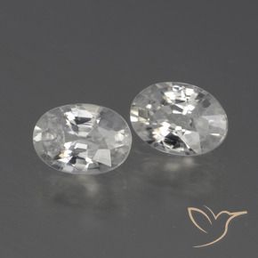 Pedras preciosas de Zircão branco quente natural de 2.42 ct, oval, VS