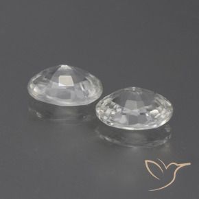 Pedras preciosas de Zircão branco quente natural de 2.42 ct, oval, VS