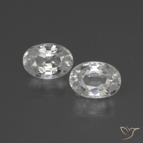 2.61ctw Natural Branco Zircão, oval, VS