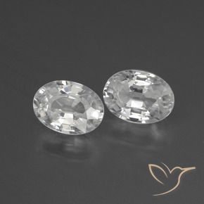 Pedras preciosas de Zircão Branco natural de 2.57 ct, oval, VS