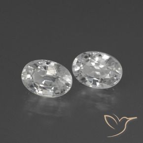 Pedras preciosas de Zircão Branco natural de 2.83 ct, oval, VS