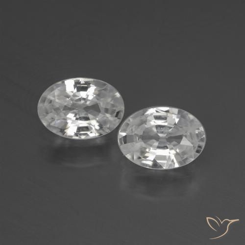 2.10ctw Natural Branco Zircão, oval, VS
