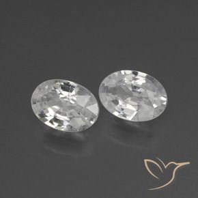 Pedras preciosas de Zircão Branco natural de 2.10 ct, oval, VS