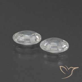 Pedras preciosas de Zircão Branco natural de 2.10 ct, oval, VS
