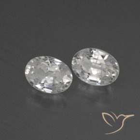 Pedras preciosas de Zircão Branco natural de 2.46 ct, oval, VS
