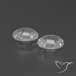 Pedras preciosas de Zircão Branco natural de 2.46 ct, oval, VS