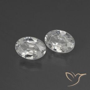 Pedras preciosas de Zircão Branco natural de 2.28 ct, oval, VVS-VS