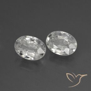 Pedras preciosas de Zircão Branco natural de 2.42 ct, oval, VS