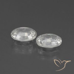 Pedras preciosas de Zircão Branco natural de 2.42 ct, oval, VS